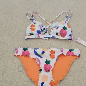 Pily Q set ruffle top bikini